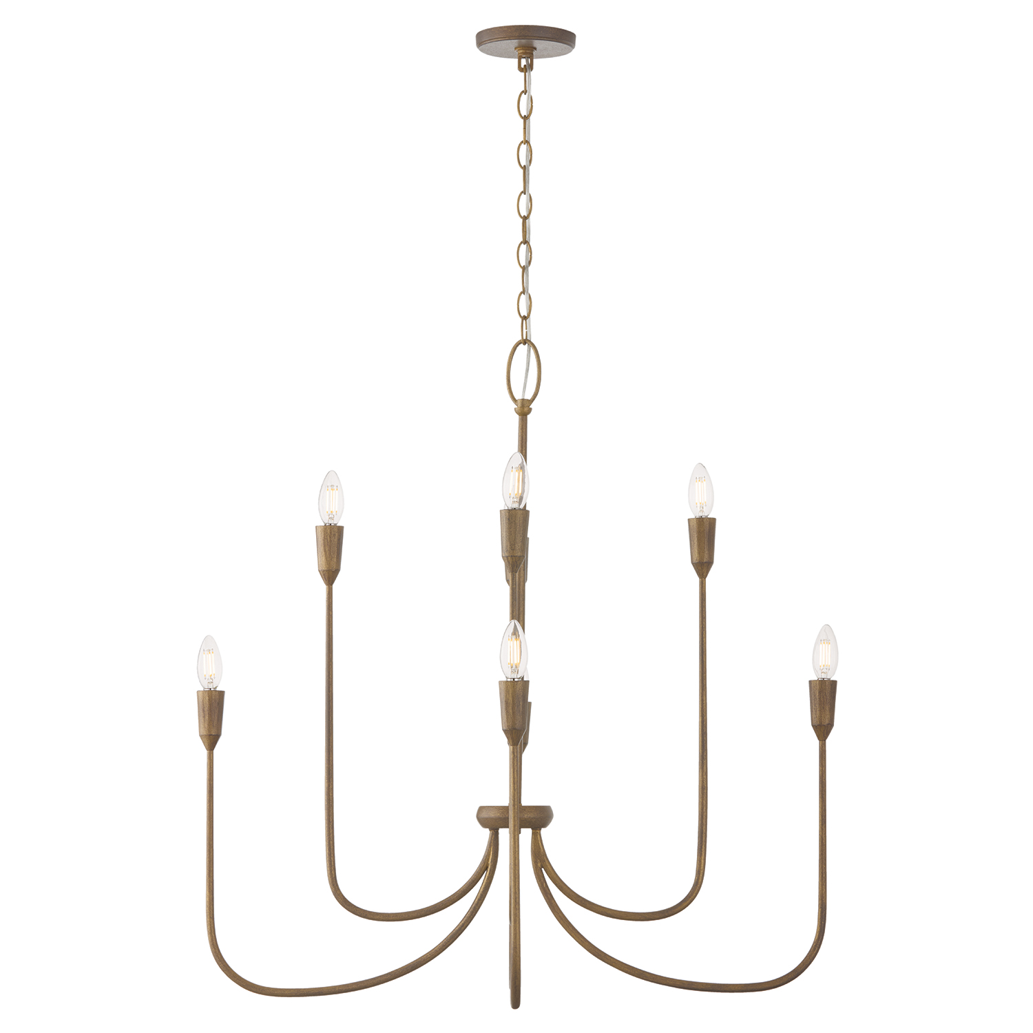 33" W x 32" H 8-Light Chandelier in Mystic Bronze