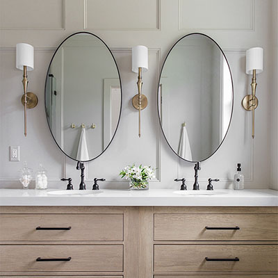 5" W x 27" H x 6" E 1-Light Torche Sconce in Aged Brass with White Fabric Shade