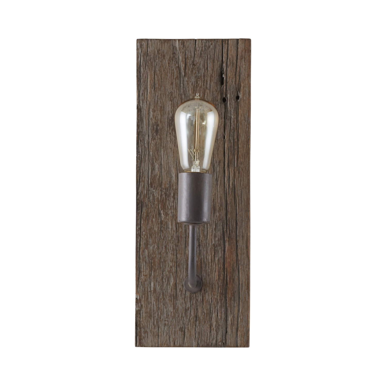 6" W x 16" H x 5" E 1-Light Wood Sconce in Nordic Grey