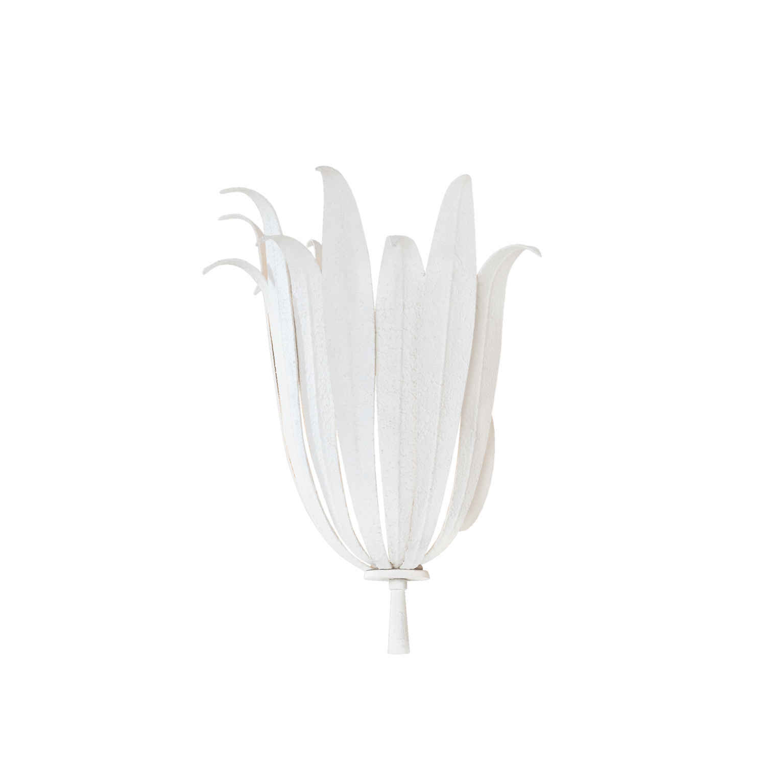 13"W x 13.75"H 1-Light Botanical Sconce in Textured White