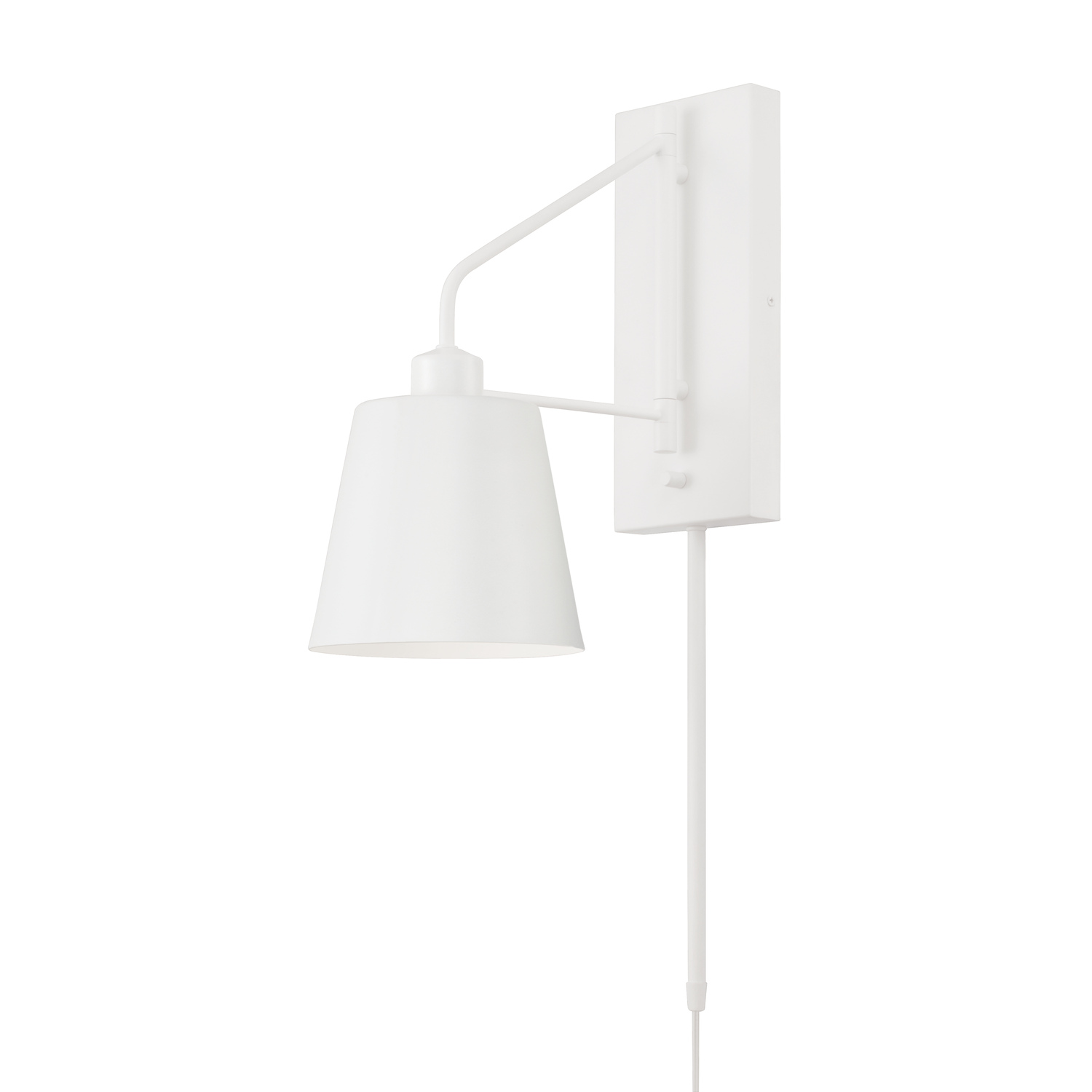 6.75"W x 24.50"H 1-Light Modern Metal Sconce in White