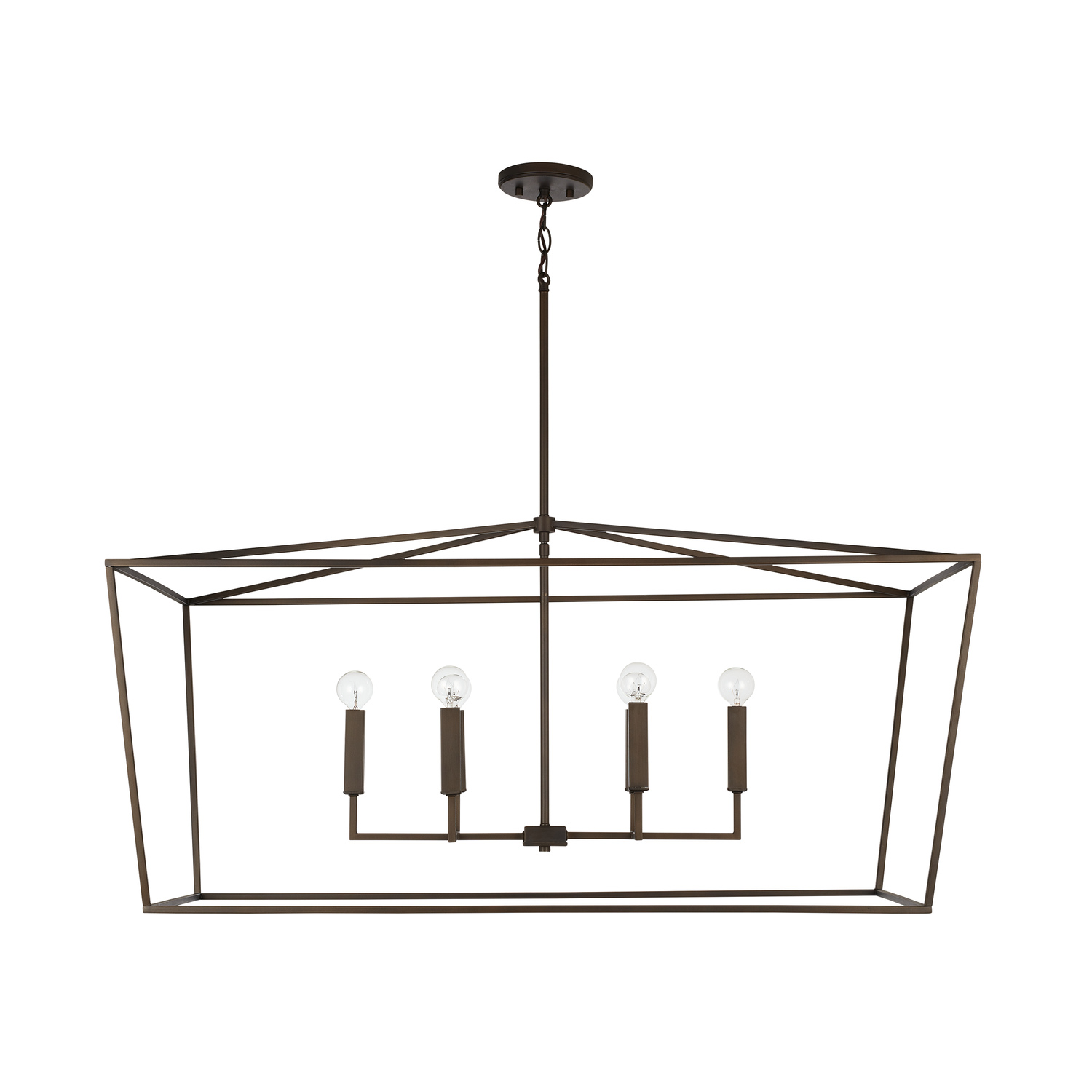 42" W x 20.5" H x 20" E 6-Light Lantern Linear in Oil Rubbed Bronze