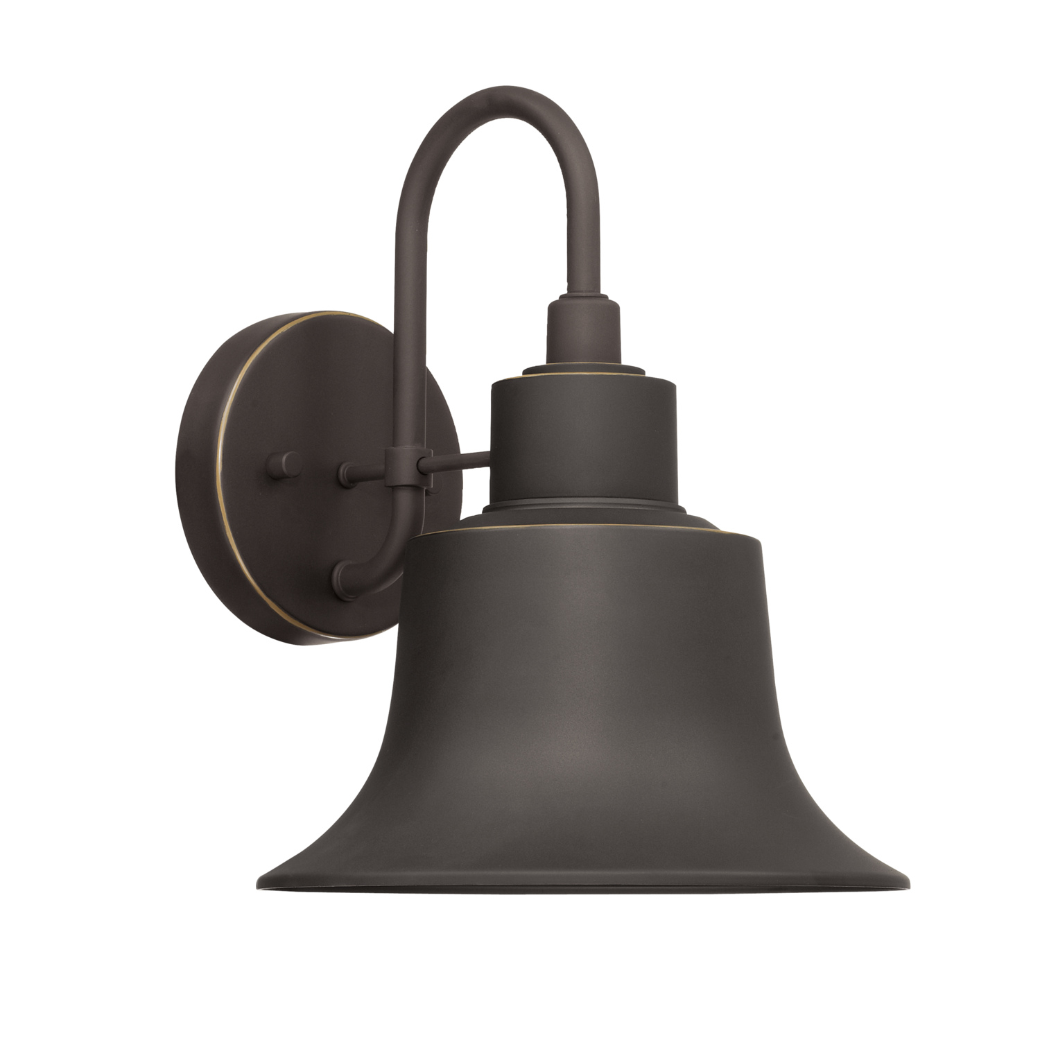 9"W x 11.5"H 1-Light Outdoor Barn-Style Wall Lantern in Oiled Bronze