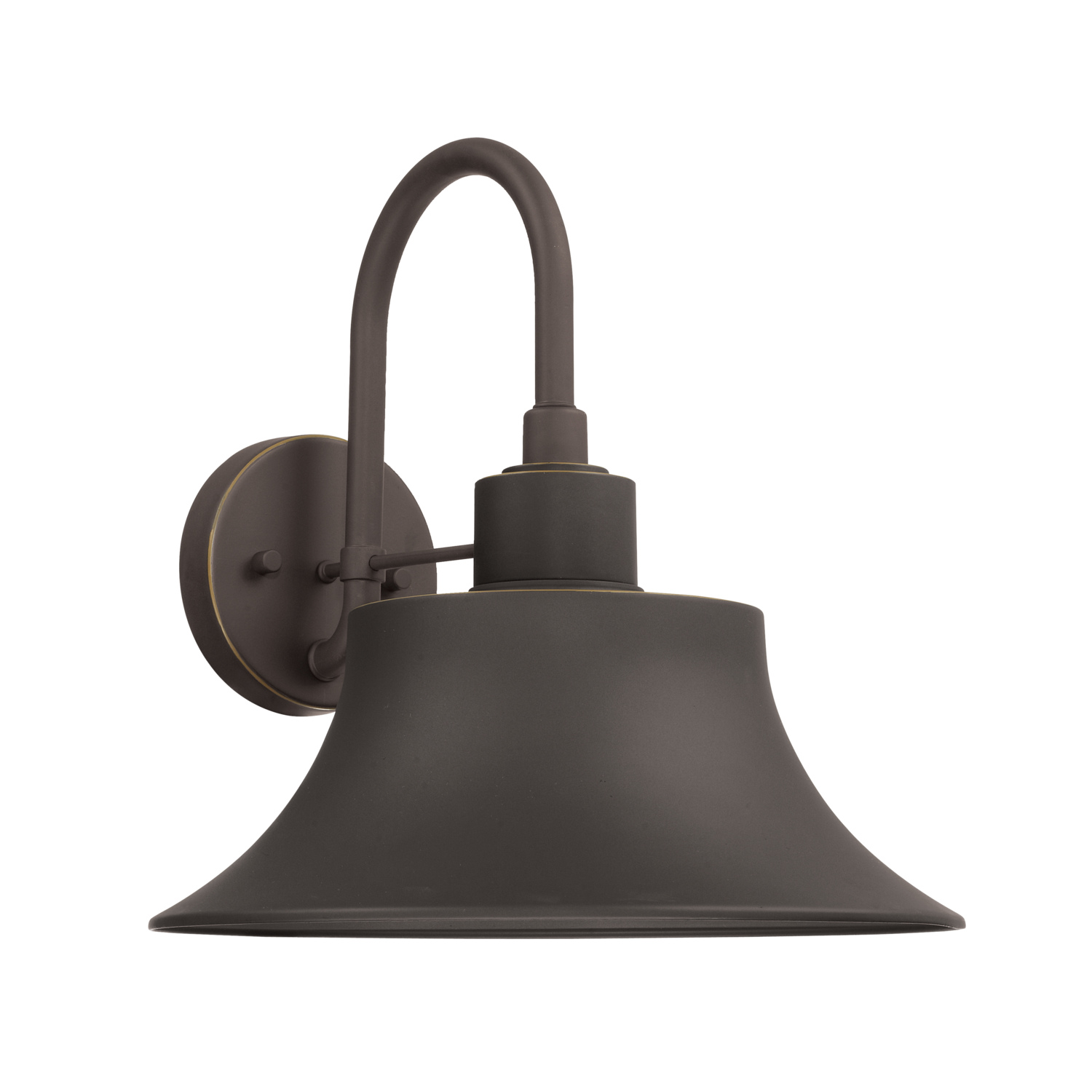 13"W x 13"H 1-Light Outdoor Barn-Style Wall Lantern in Oiled Bronze