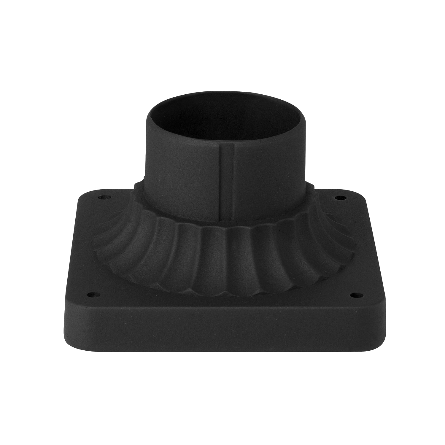 6" W x 3.5" H Outdoor Pier Mount Flange in Black