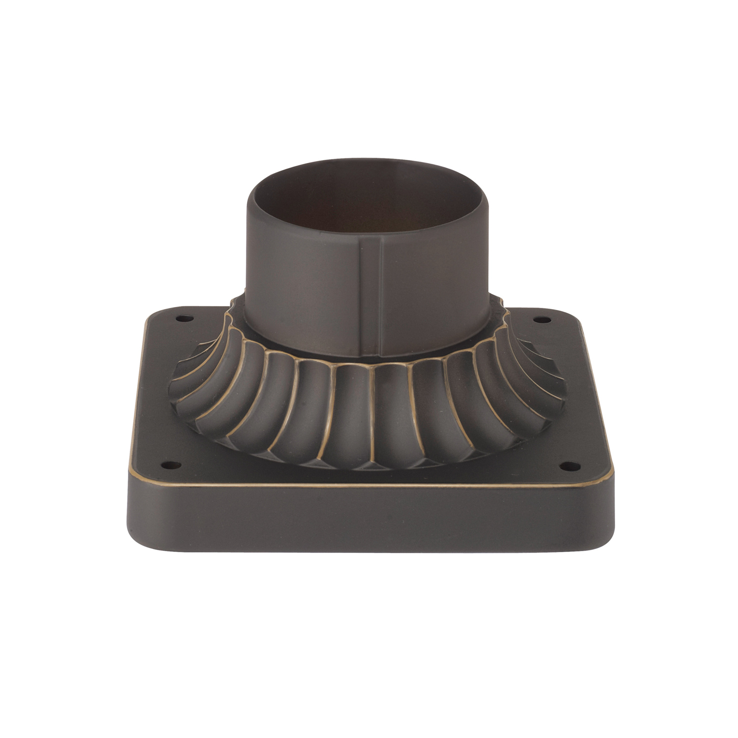 6" W x 3.5" H Outdoor Pier Mount Flange in Oiled Bronze