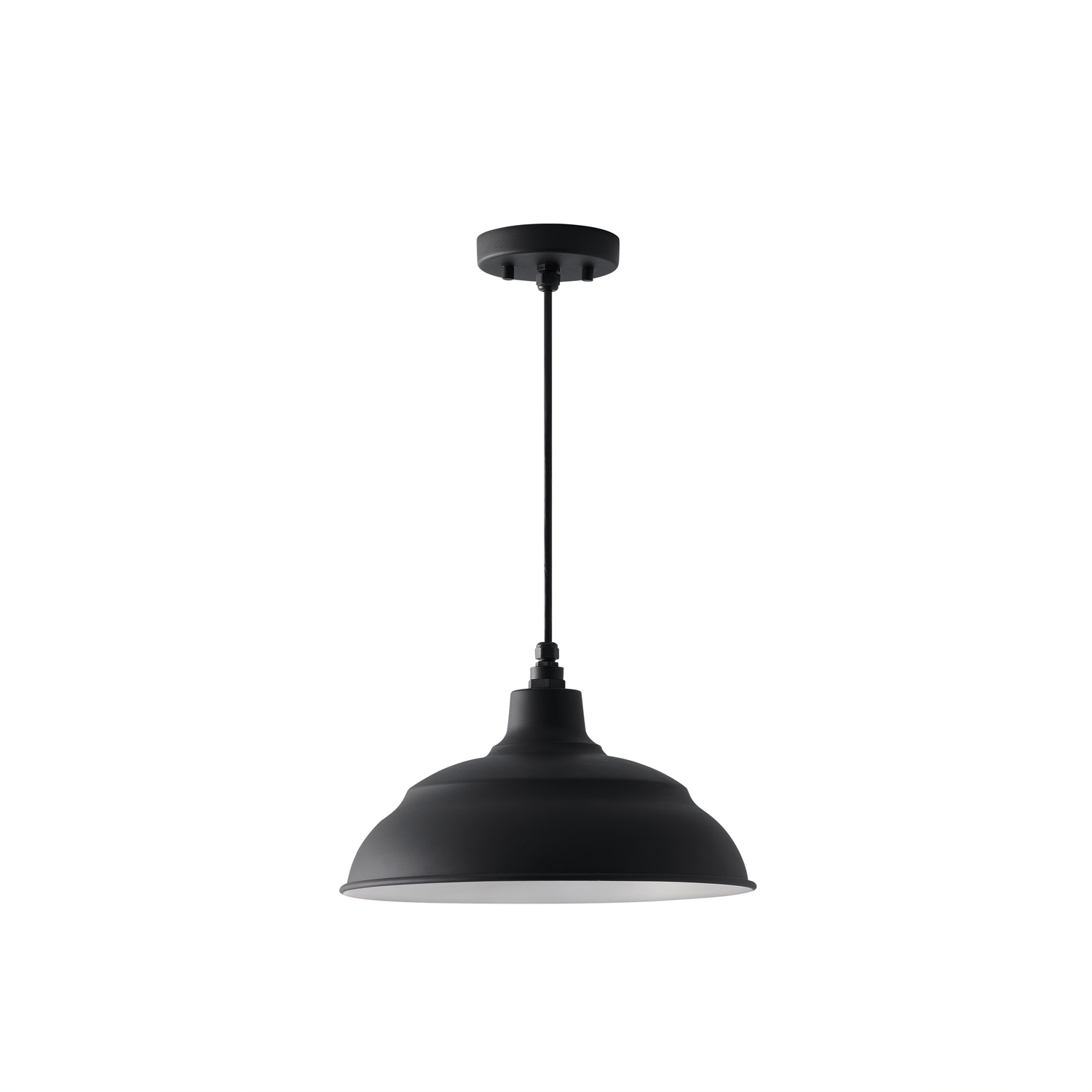 14" W x 8" H RLM 1-Light Outdoor Hanging Lantern in Black