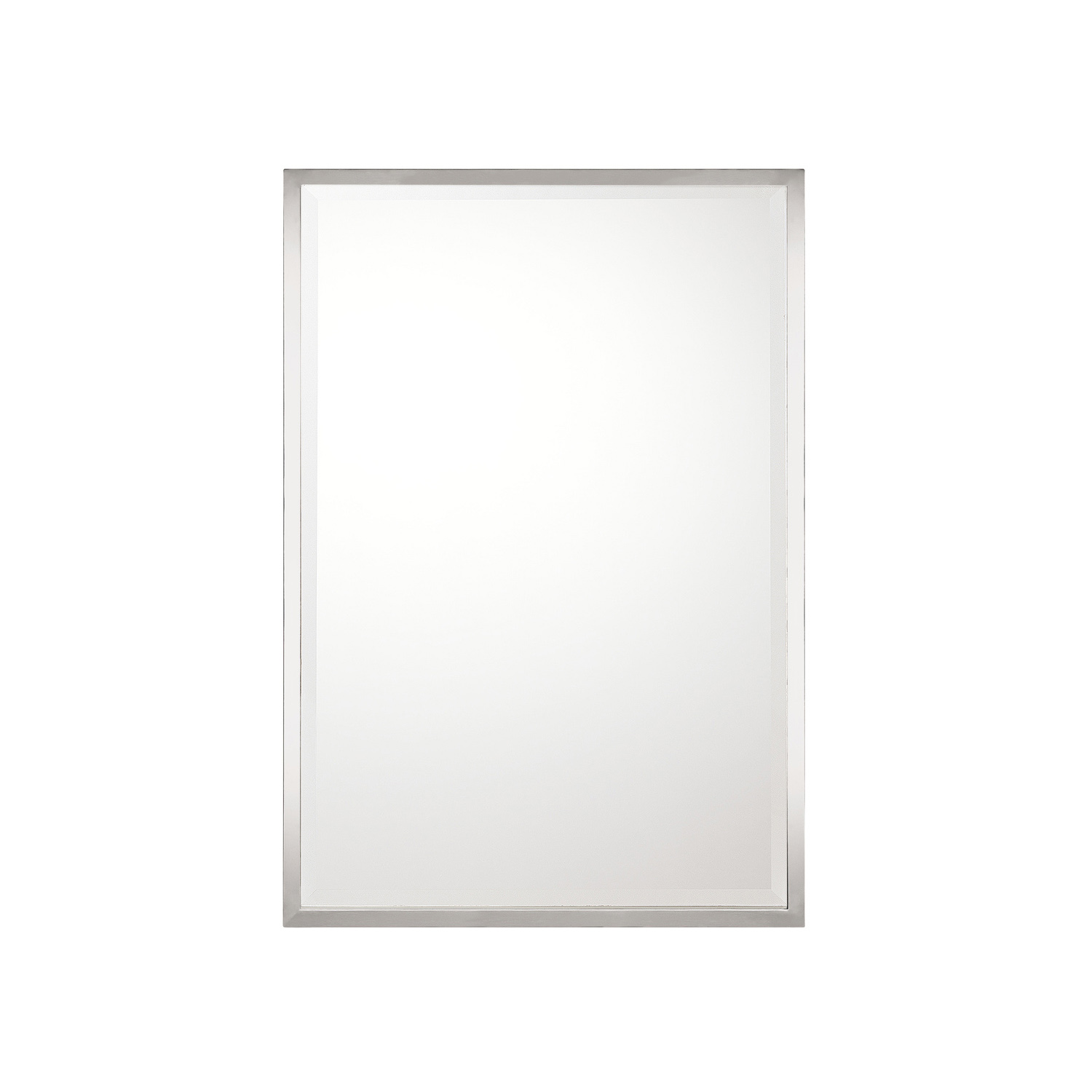26"W x 38"H Beveled Rectangle Mirror in Polished Nickel with Horizontal or Vertical Mounting