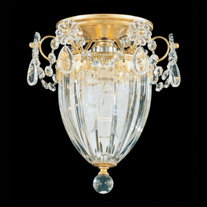 Bagatelle 1 Light 120V Semi-Flush Mount in Polished Silver with Clear Radiance Crystal