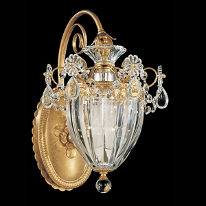 Bagatelle 1 Light 120V Wall Sconce in Heirloom Gold with Clear Heritage Handcut Crystal