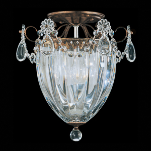 Bagatelle 3 Light 120V Semi-Flush Mount in Aurelia with Clear Heritage Handcut Crystal