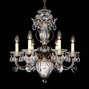 Bagatelle 7 Light 120V Chandelier in Polished Silver with Clear Heritage Handcut Crystal