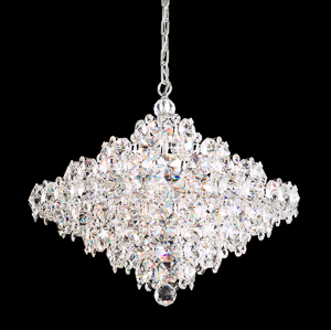 Baronet 12 Light 120V Pendant in Polished Stainless Steel with Clear Radiance Crystal