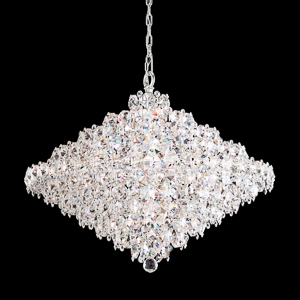 Baronet 28 Light 120V Pendant in Polished Stainless Steel with Clear Optic Crystal
