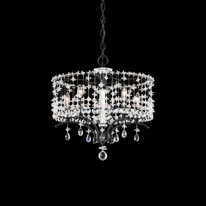 Bella Rose 5 Light 120V Chandelier in White with Clear Radiance Crystal