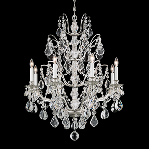 Bordeaux 8 Light 120V Chandelier in Heirloom Gold with Clear Heritage Handcut Crystal