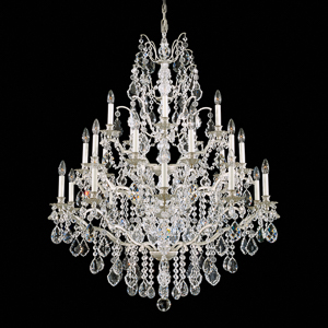 Bordeaux 25 Light 120V Chandelier in Heirloom Bronze with Clear Heritage Handcut Crystal