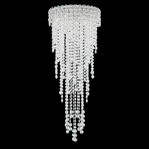 Chantant 4 Light 120V Flush Mount in Polished Stainless Steel with Clear Radiance Crystal
