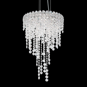 Chantant 4 Light 120V Pendant in Polished Stainless Steel with Clear Radiance Crystal