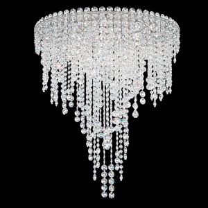 Chantant 6 Light 120V Flush Mount in Polished Stainless Steel with Clear Radiance Crystal