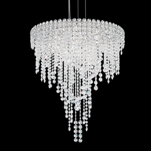 Chantant 6 Light 120V Pendant in Polished Stainless Steel with Clear Radiance Crystal