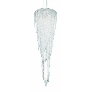 Chantant 6 Light 120V Pendant in Polished Stainless Steel with Clear Radiance Crystal