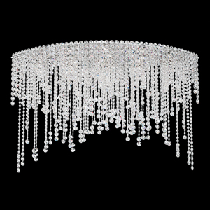 Chantant 8 Light 120V Flush Mount in Polished Stainless Steel with Clear Radiance Crystal