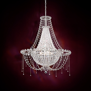 Chrysalita 8 Light 120V Chandelier in Polished Stainless Steel with Clear Radiance Crystal