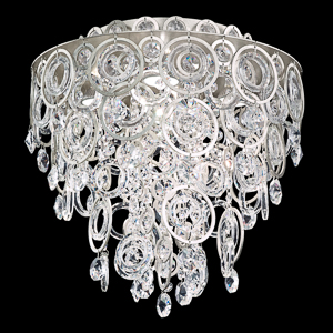 Circulus 4 Light 120V Flush Mount in Heirloom Silver with Clear Optic Crystal