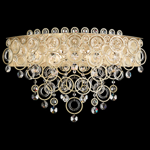 Circulus 4 Light 120V Bath Vanity & Wall Light in Heirloom Gold with Clear Optic Crystal
