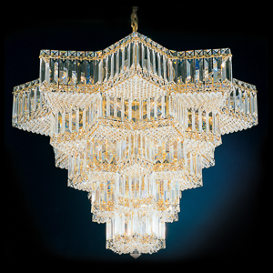 Equinoxe 31 Light 120V Chandelier in Polished Silver with Clear Optic Crystal