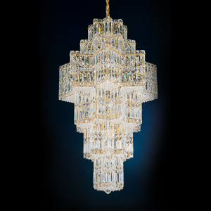 Equinoxe 35 Light 120V Chandelier in Polished Silver with Clear Optic Crystal