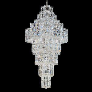 Equinoxe 63 Light 120V Chandelier in Polished Silver with Clear Optic Crystal