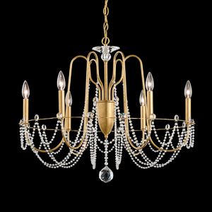 Esmery 6 Light 120V Chandelier in White with Clear Optic Crystal