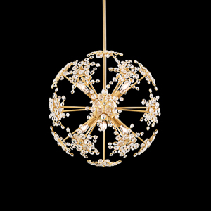 Esteracae 6 Light 120V Pendant in Antique Silver with Clear Radiance Crystal