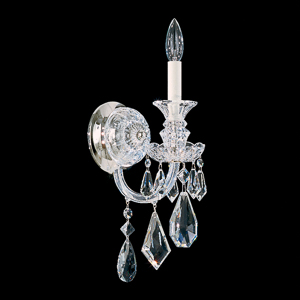 Hamilton Black 1 Light 120V Wall Sconce in Jet Black with Black Heritage Handcut Crystal
