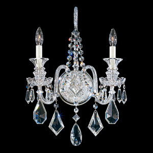 Hamilton 2 Light 120V Wall Sconce in Jet Black with Jet Black Heritage Handcut Crystal