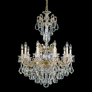 La Scala 10 Light 120V Chandelier in Heirloom Bronze with Clear Heritage Handcut Crystal