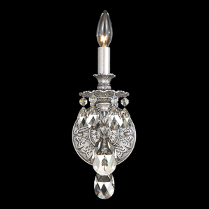 Milano 1 Light 120V Wall Sconce in Parchment Gold with Clear Heritage Handcut Crystal
