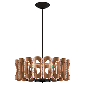 Twilight 6 Light 120V Chandelier in White with Clear Heritage Handcut Crystal