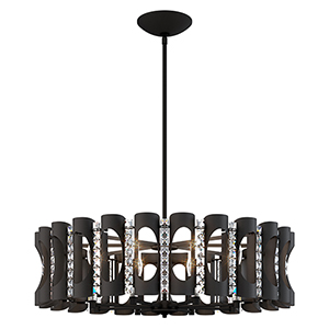 Twilight 4 Light 120V Chandelier in Antique Silver with Clear Heritage Handcut Crystal