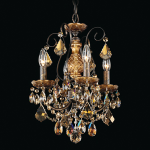 New Orleans 4 Light 120V Chandelier in Heirloom Bronze with Clear Radiance Crystal