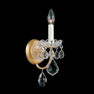 New Orleans 1 Light 120V Wall Sconce in Polished Silver with Clear Radiance Crystal