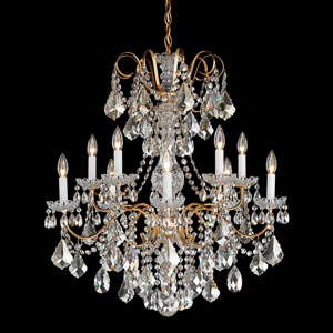 New Orleans 10 Light 120V Chandelier in Polished Silver with Clear Radiance Crystal