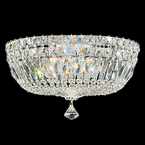 Petit Crystal Deluxe 5 Light 120V Flush Mount in Aurelia with Clear Optic Crystal