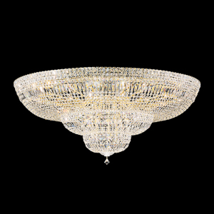 Petit Crystal Deluxe 36 Light 120V Flush Mount in Aurelia with Clear Radiance Crystal