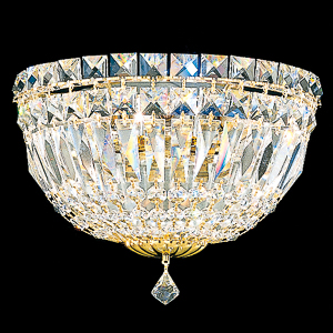 Petit Crystal Deluxe 3 Light 120V Wall Sconce in Polished Silver with Clear Radiance Crystal