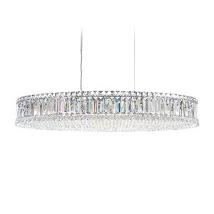 Plaza 16 Light 120V Linear Pendant in Polished Stainless Steel with Clear Radiance Crystal