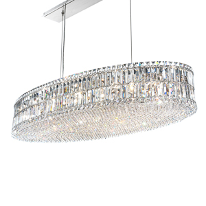 Plaza 24 Light 120V Pendant in Polished Stainless Steel with Clear Radiance Crystal