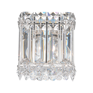 Quantum 1 Light 120V Wall Sconce in Polished Stainless Steel with Clear Radiance Crystal